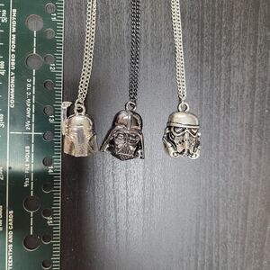 LFL by Lust for Life Silver and Black Star Wars Necklaces